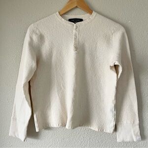 rag & bone Cream Henley Sweatshirt